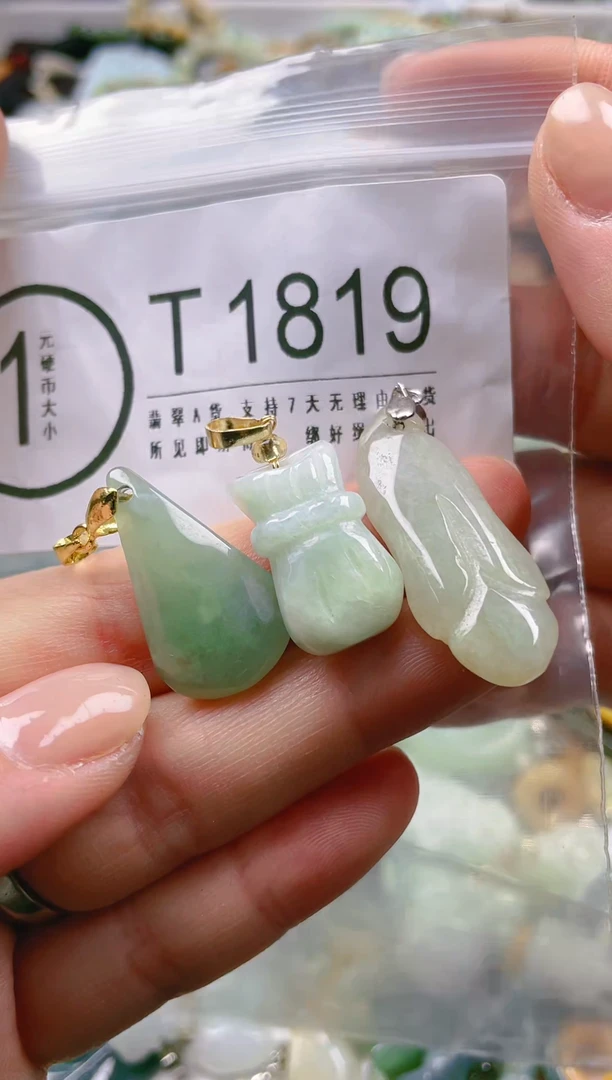 【闪购商品】翡翠颈饰未镶嵌/T/翡翠A货一图一物