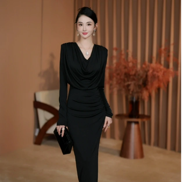 东东定制【吸引力】时尚轻奢收腰显瘦百搭连衣裙