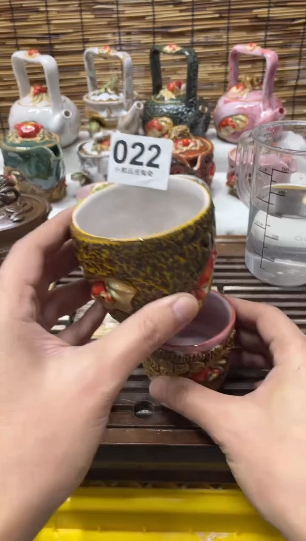 【闪购商品】杯022精美粗陶手工柴烧