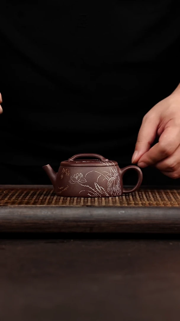 茶壶紫砂宜兴心悦紫砂  底槽清
