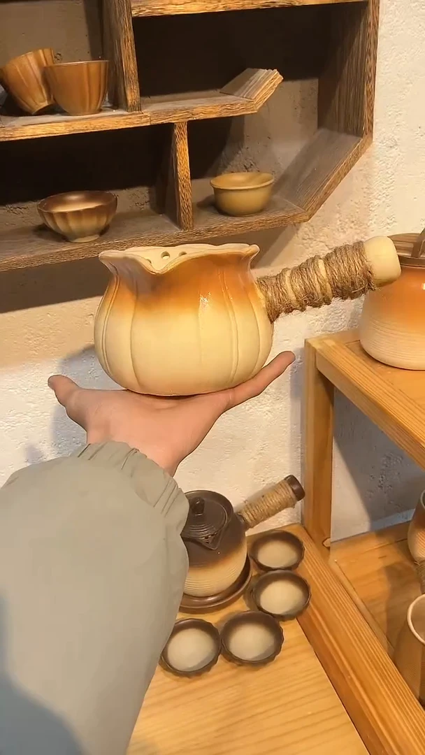 【闪购商品】800ml南瓜竖纹罐罐壶1122