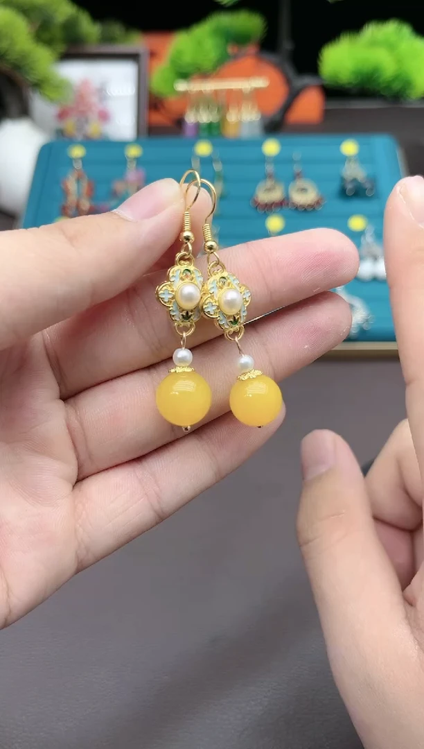 【闪购商品】玛瑙/玉髓耳钉银S925镶嵌330000