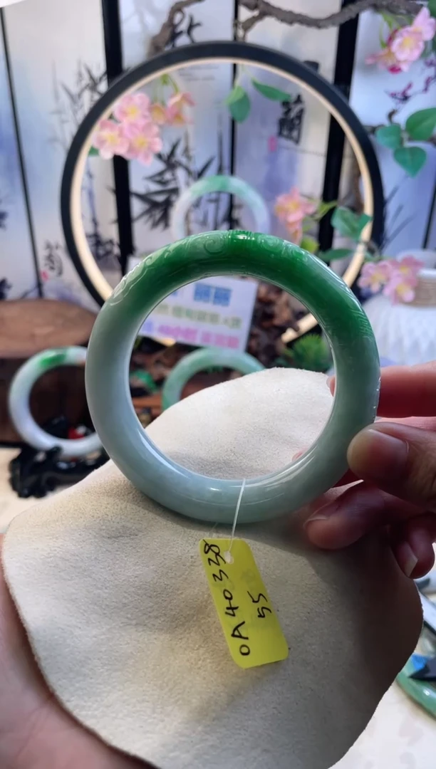 未镶嵌手镯翡翠明*28  翡翠手镯 56