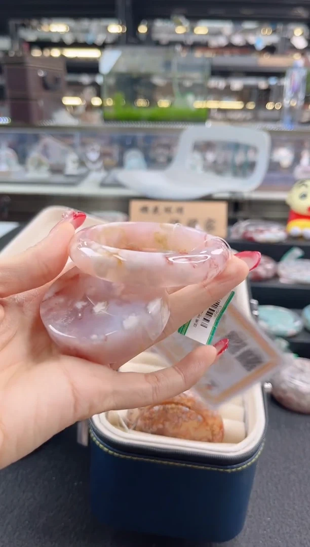 未镶嵌手镯石英质玉54圈口（赠品镯心）s9653