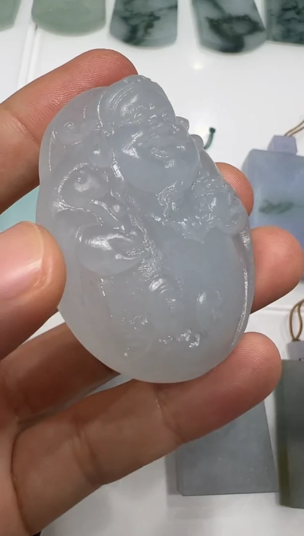 未镶嵌定制翡翠财神