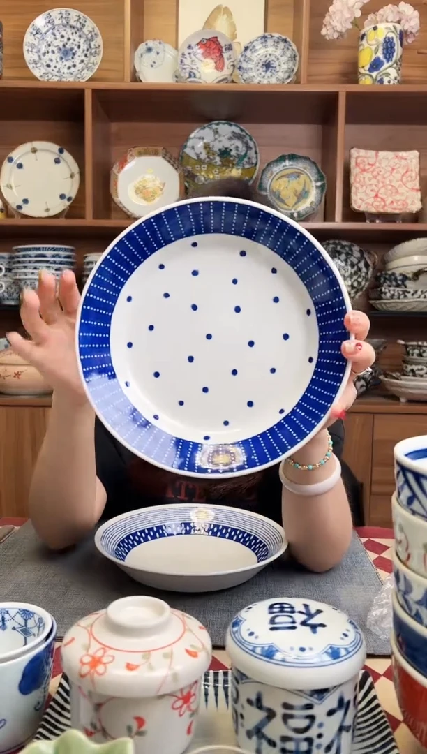 瓷片苍野20.7cm深盘