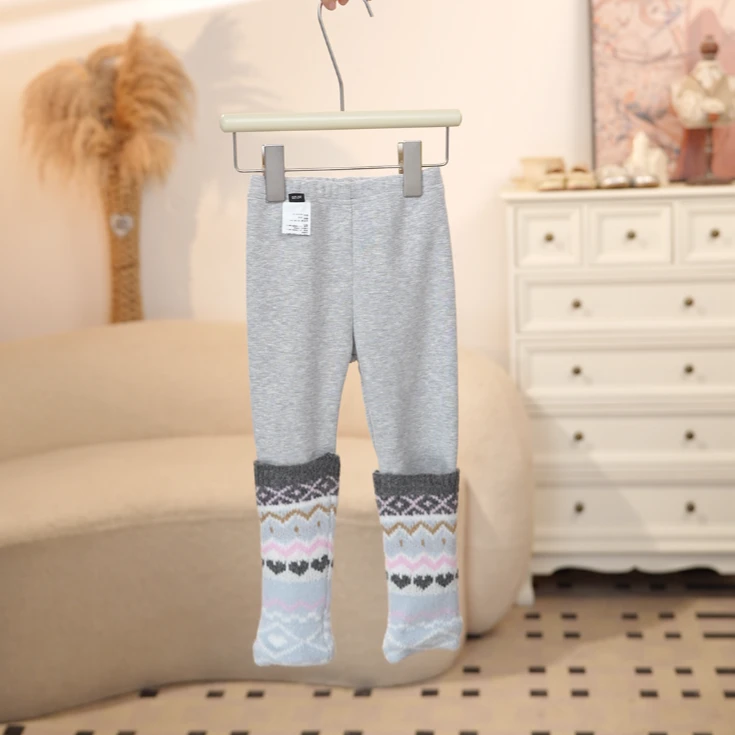 【费尔岛】长裤松紧加绒打底裤裤子冬季童装女童休闲裤