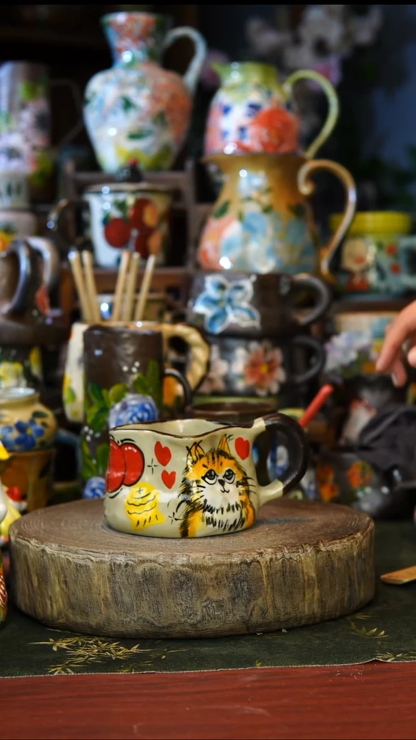 陶瓷132景德镇手工手绘釉下彩