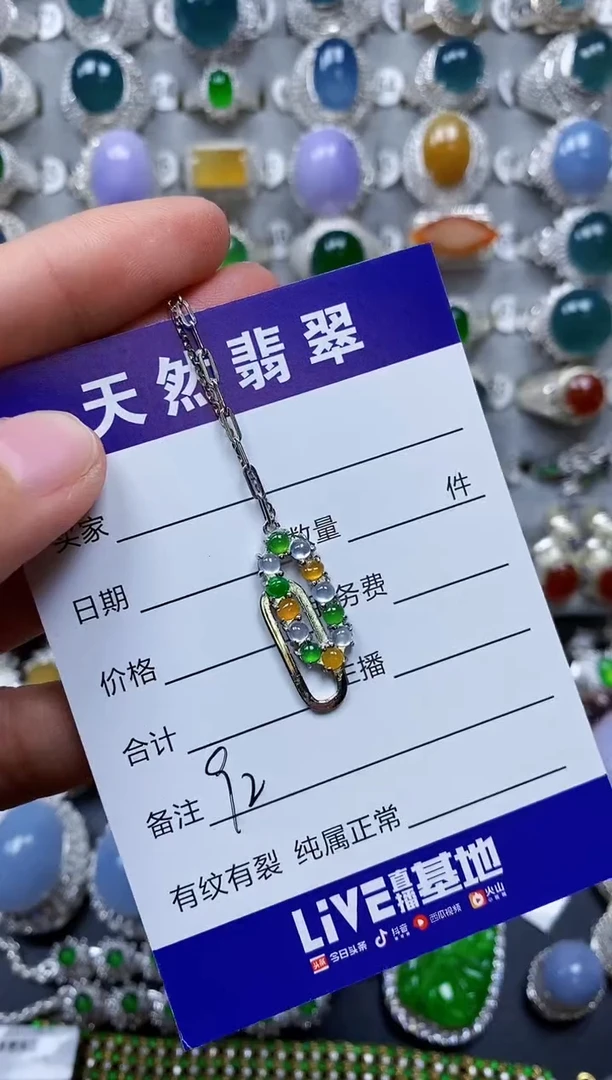 【闪购商品】翡翠颈饰银S925镶嵌0092