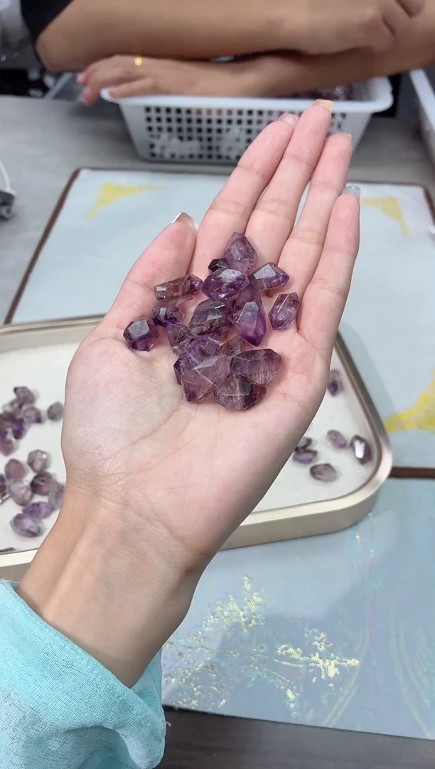 水晶珠宝半成品未镶嵌超七随型水晶原石多样性发一个