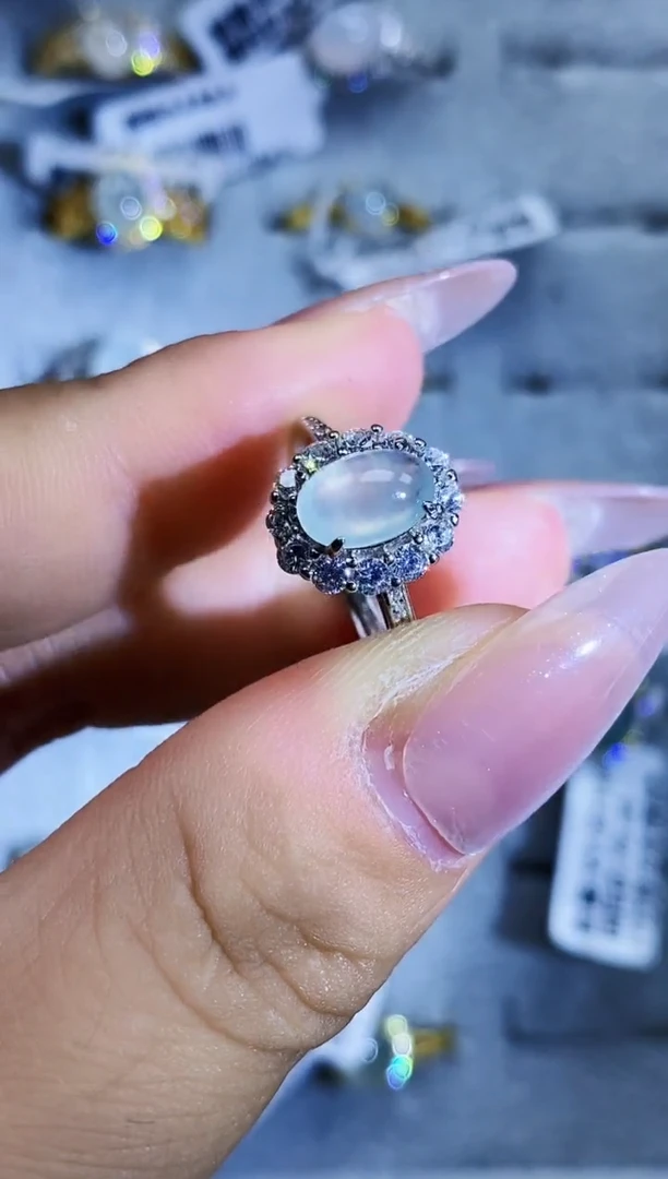 银S925镶嵌戒指翡翠1295