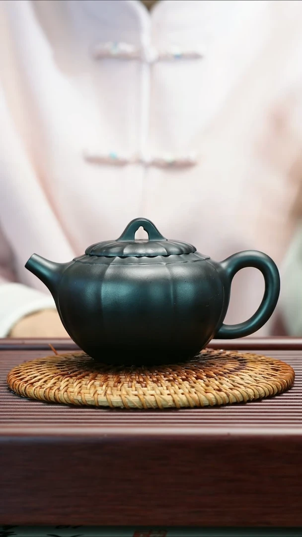 茶壶紫砂原矿石黄料 筋纹器  280cc