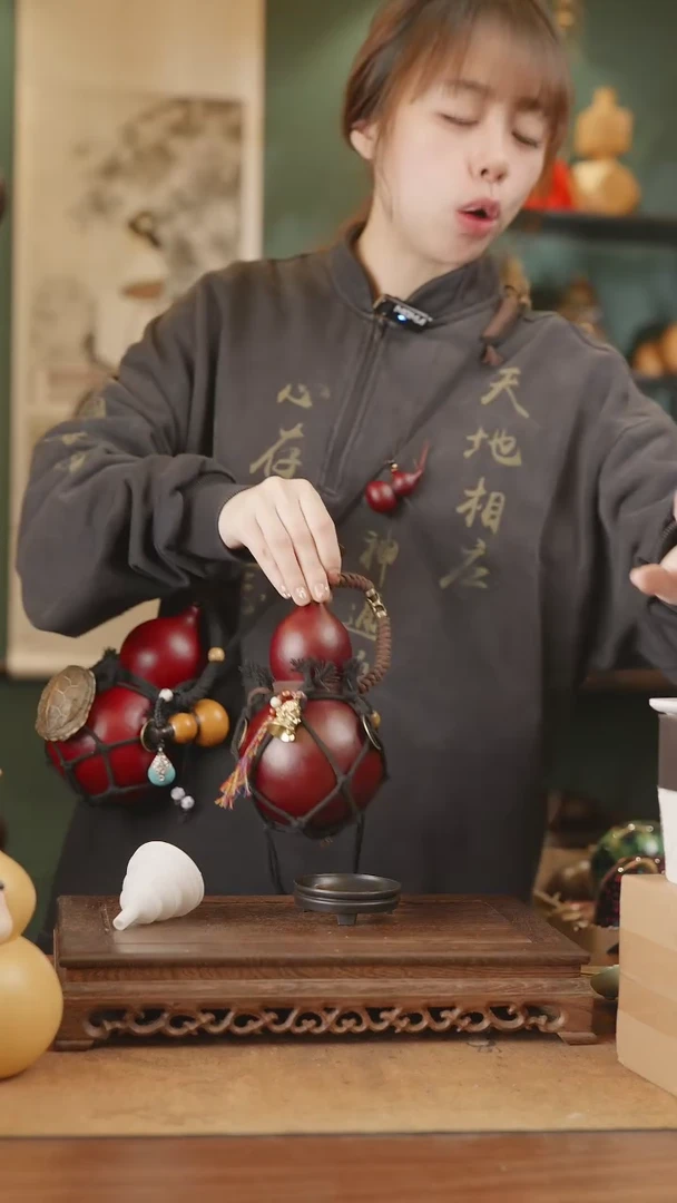【闪购商品】99号精品天然大漆工艺防渗内胆酒葫芦~