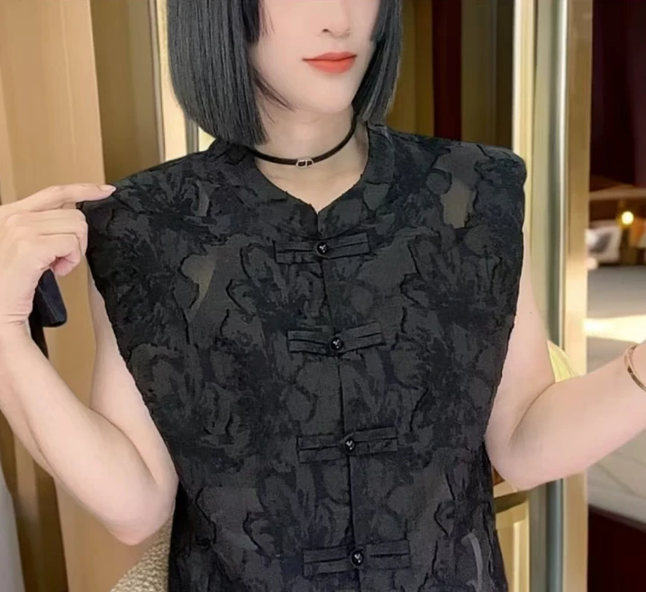 6203四季通用宽松型修身型提花衬衫小衫双面新中式英伦风