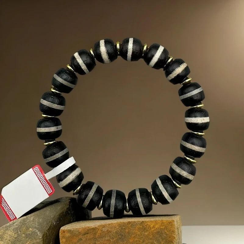 清代 老型风化 桶型一线药师手串DZ7567-FS