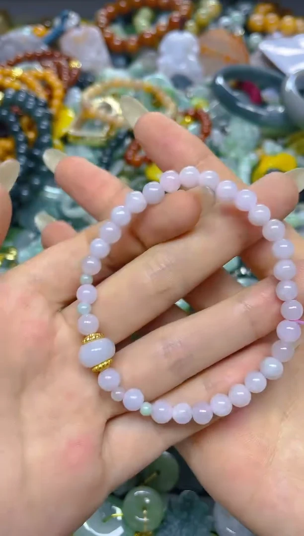 颈饰未镶嵌翡翠5MM/ T /翡翠A货，一件也是批发价