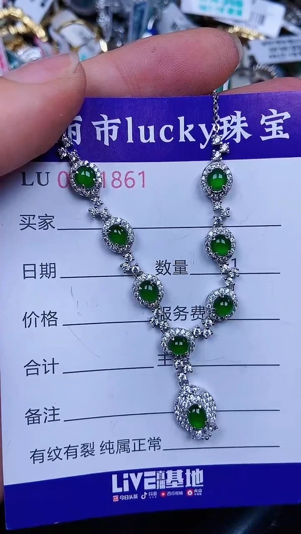颈饰银S925镶嵌翡翠1861