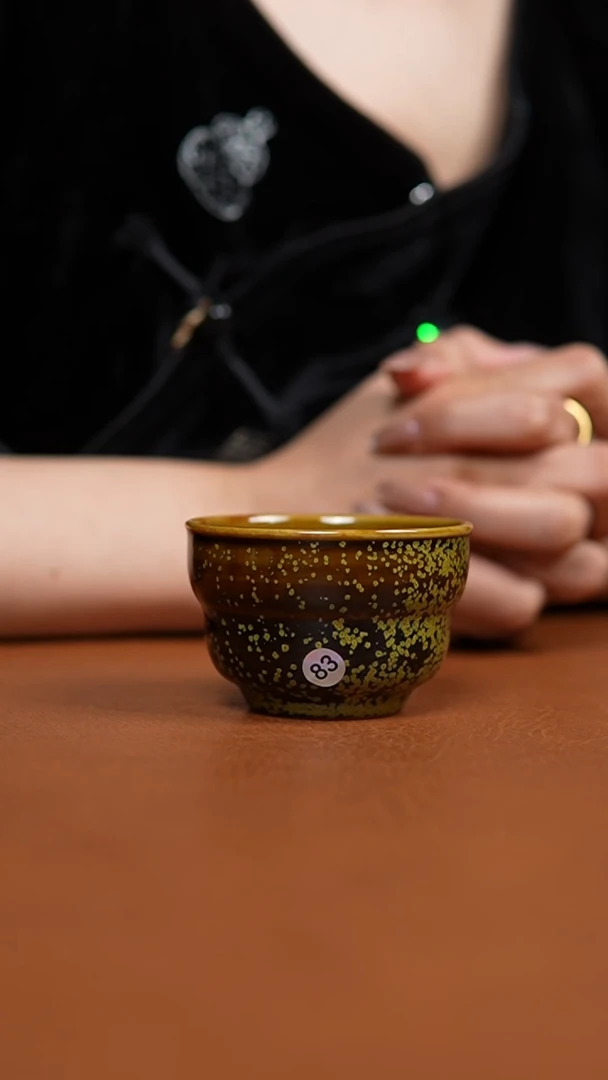 瓷片茶叶沫全手工葫芦杯一级83