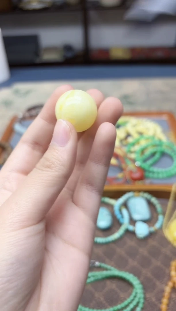 裸石蜜蜡未镶嵌蜜蜡单珠配饰HS