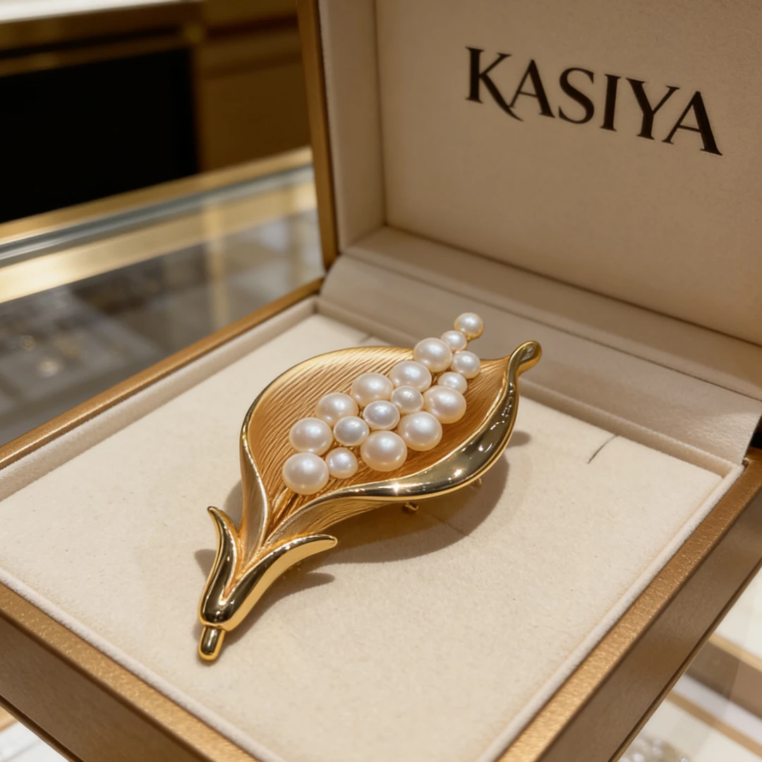 kasiya/卡思雅 铜合金胸针 轻奢哑金马蹄莲胸针百搭款