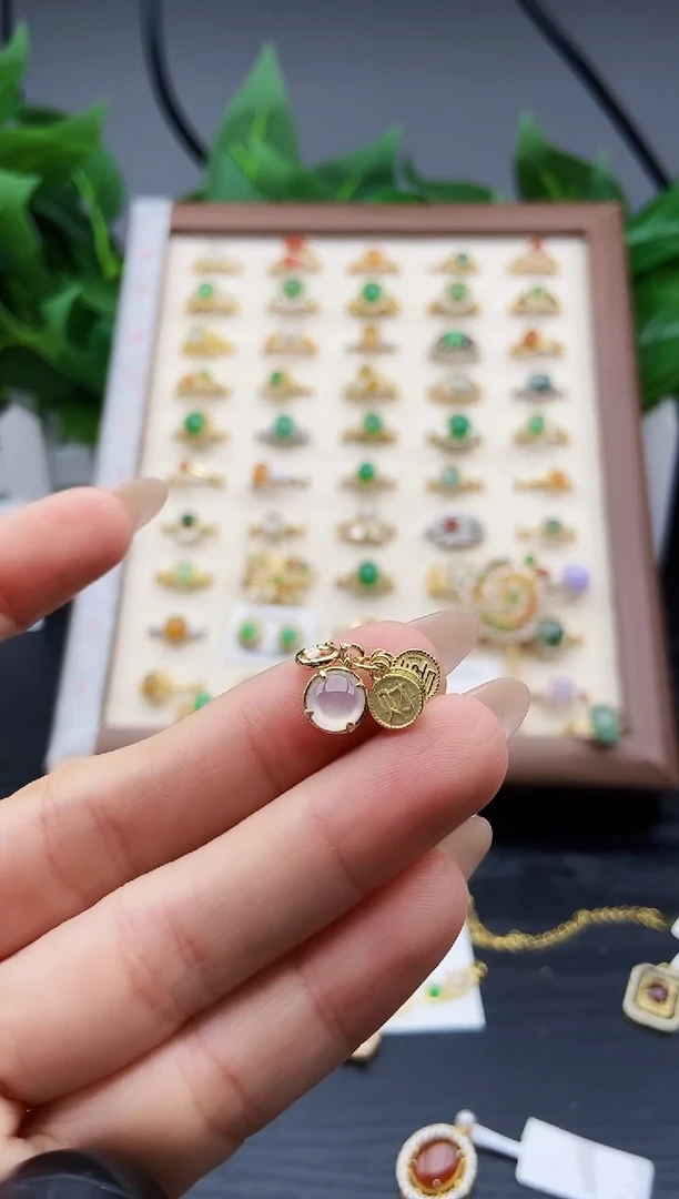 银S925镶嵌戒指翡翠12