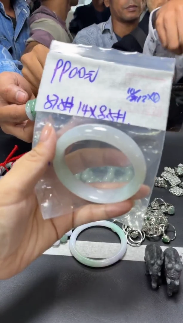 未镶嵌定制翡翠全28手镯57.5#9900元 毛货需抛光