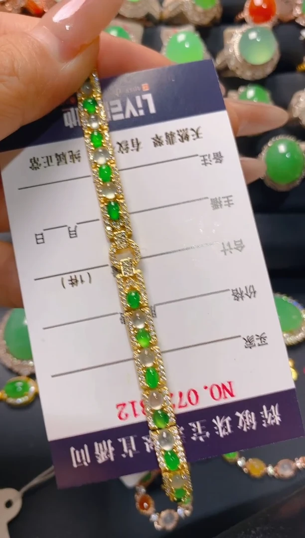 【闪购商品】翡翠银S925镶嵌耳饰天然A货翡翠1