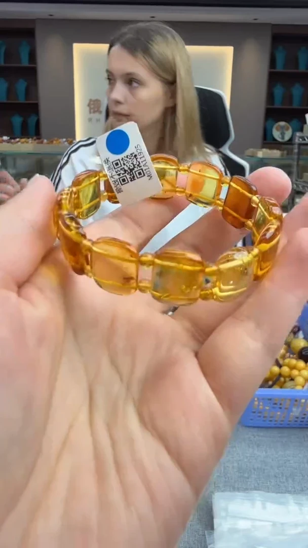 手链琥珀未镶嵌161秒拍号 假一罚三