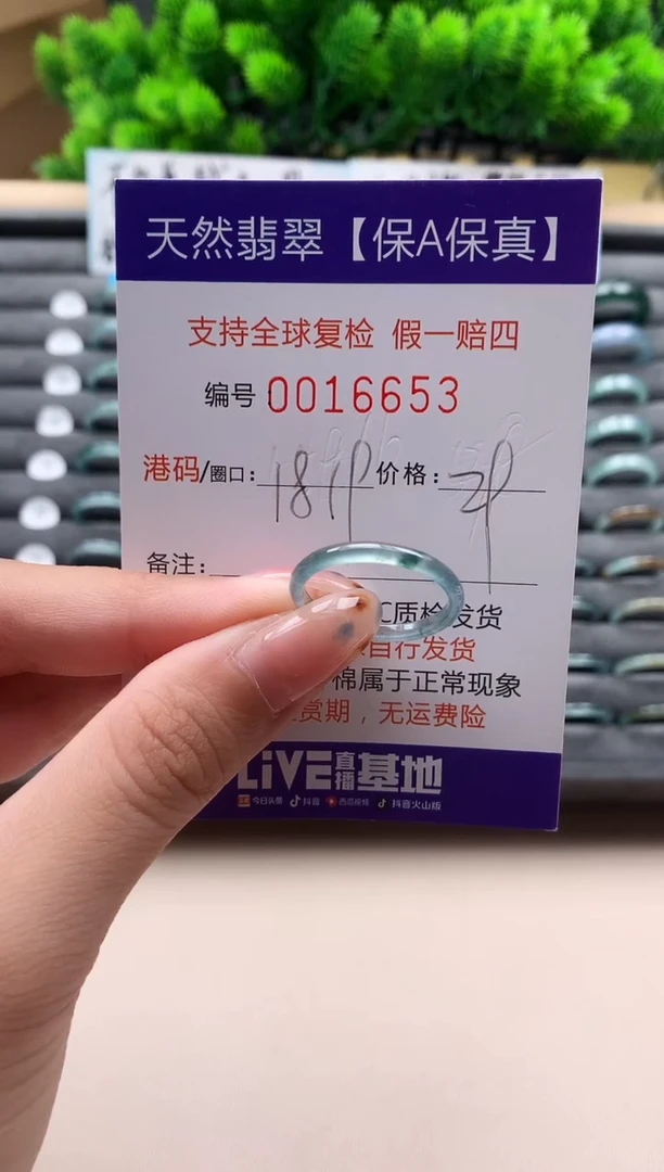 未镶嵌戒指翡翠天然  16653