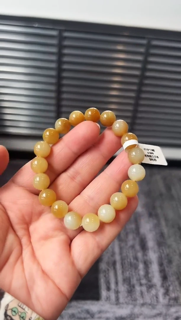 未镶嵌手串和田玉若羌糖白手串卡10