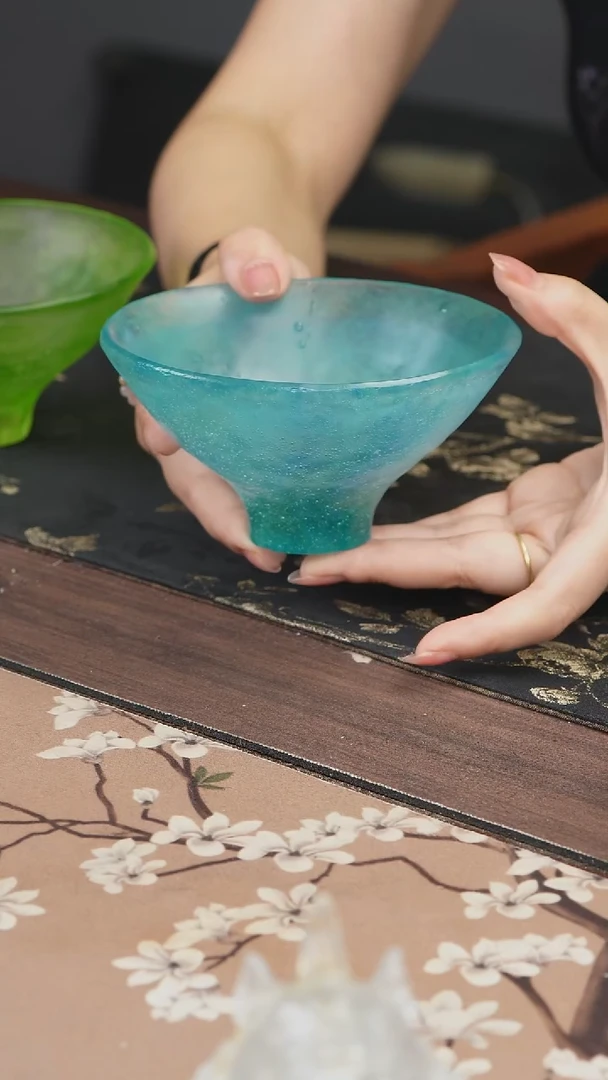 手工艺品琉璃蓝色建盏