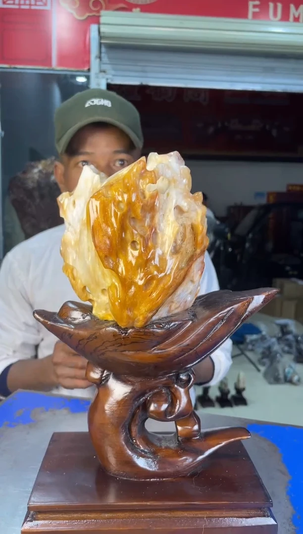 未镶嵌摆件硅化玉25