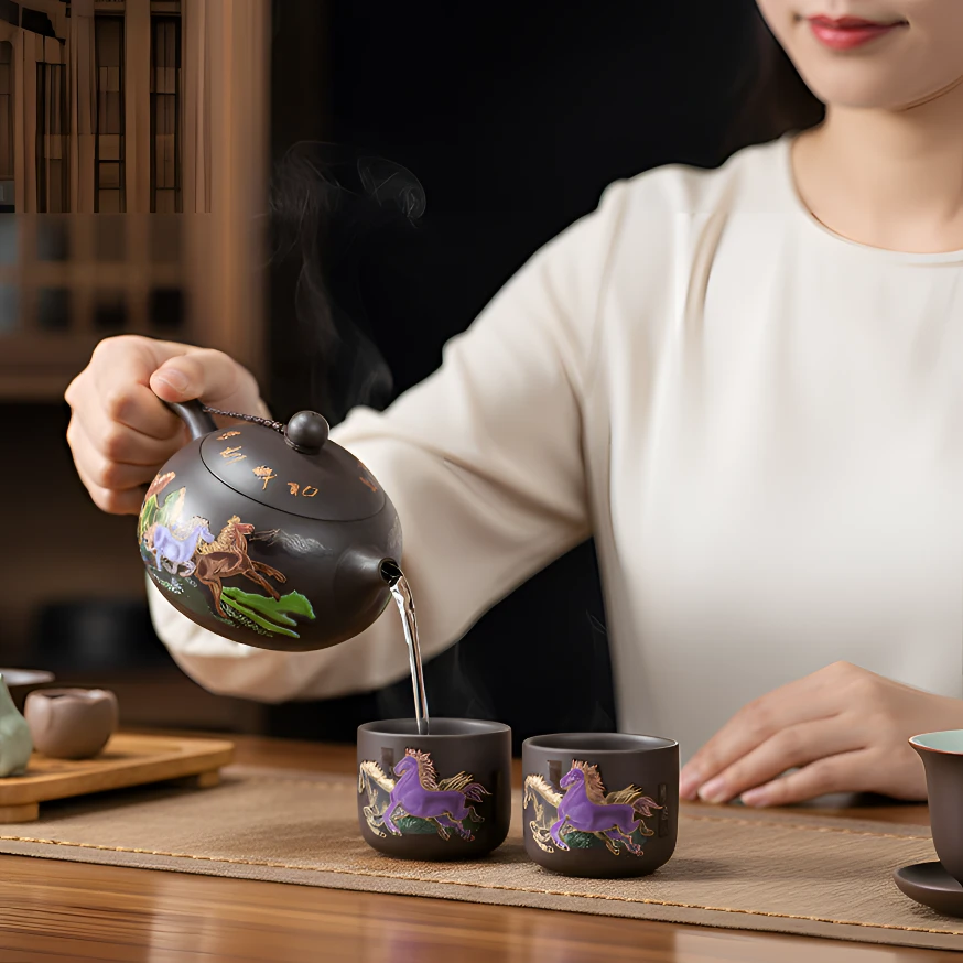 【旺】马到成功变色西施 一壶两杯