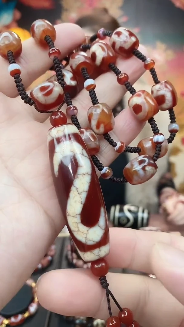 【闪购商品】玛瑙/玉髓毛衣链未镶嵌玛瑙金钱钩毛衣链