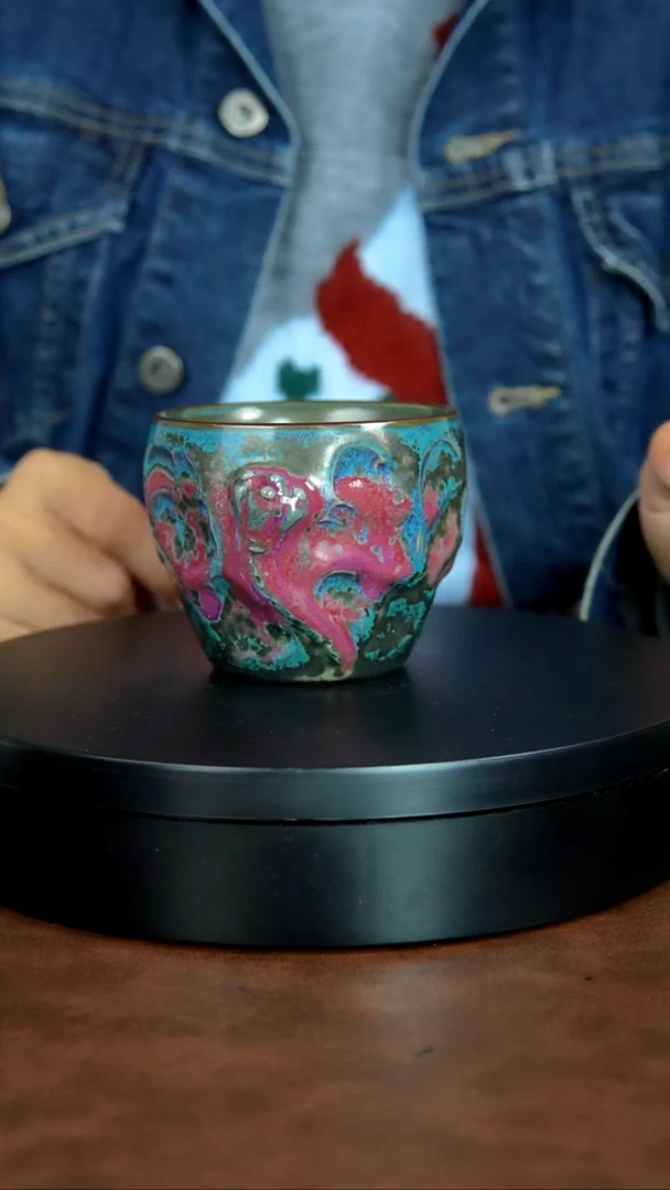 608号/禹州神垕特产】郭义兴原矿原产地钧瓷茶具