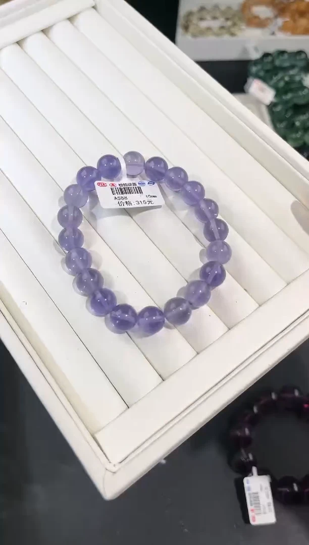 手链未镶嵌萤石多样性发一紫罗兰10mm