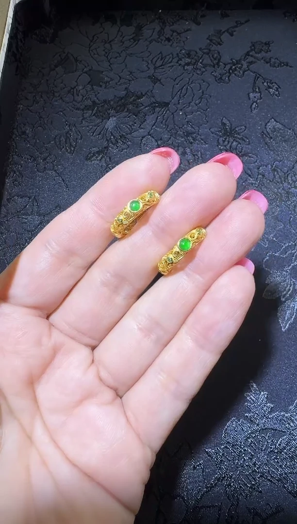 【闪购商品】翡翠耳饰银S925镶嵌耳包