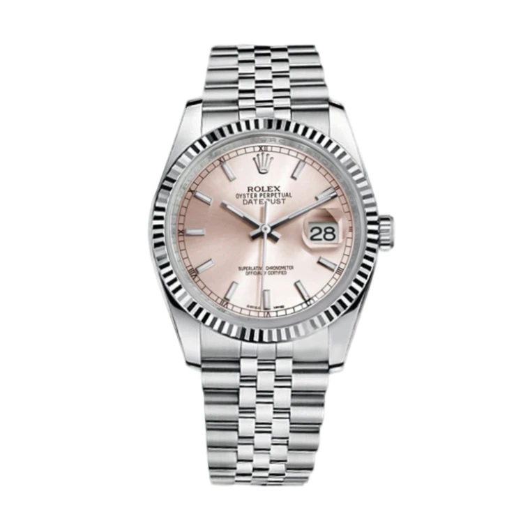 99新 Rolex/劳力士 日志116234/36mm/粉盘条钉/自动机械/单表