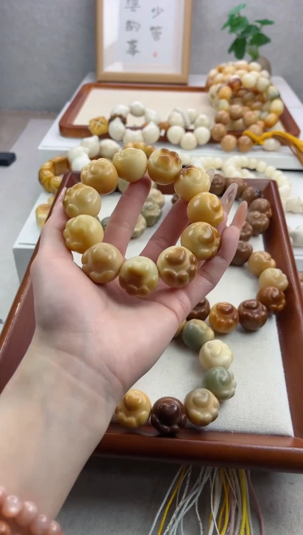 【闪购商品】菩提根/象牙果吊坠干磨爱心猫爪23mm手串H74