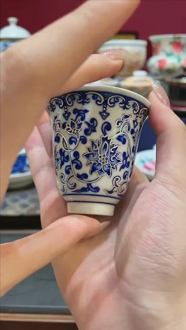 瓷片景德镇微瑕手工手绘陶瓷