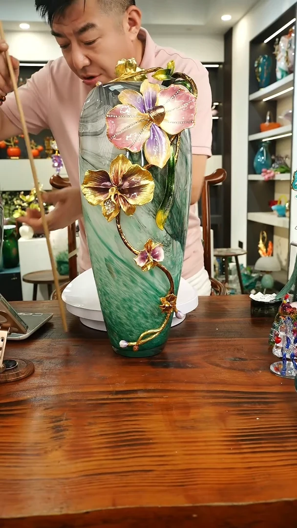 琉璃手工艺品外贸尾货花瓶356