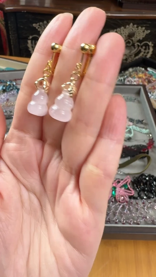 合金无粉水小葫芦耳夹-49.9