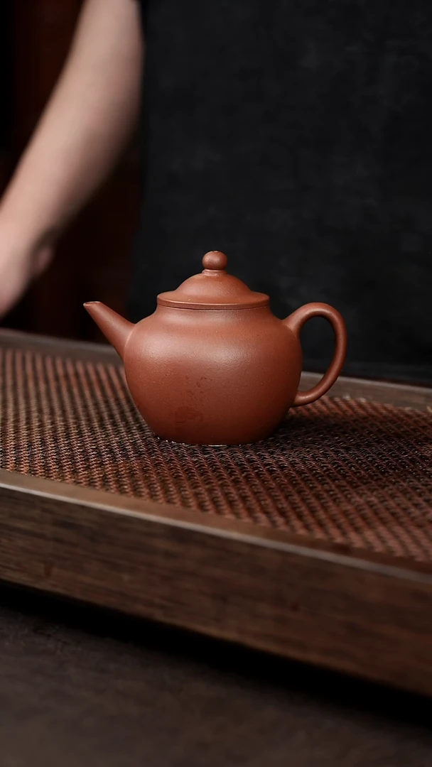 茶壶紫砂红皮龙大彬笠帽