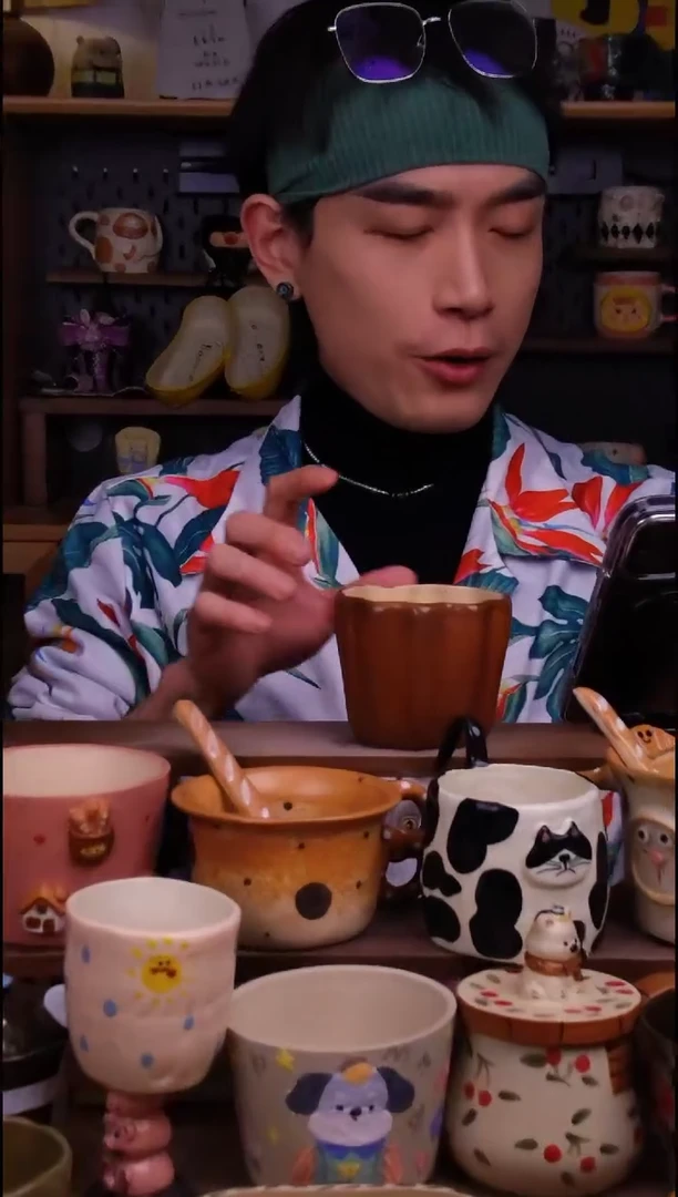 杯子陶景德镇可爱设计师款陶瓷