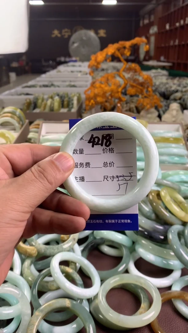 蛇纹石玉未镶嵌手镯4218