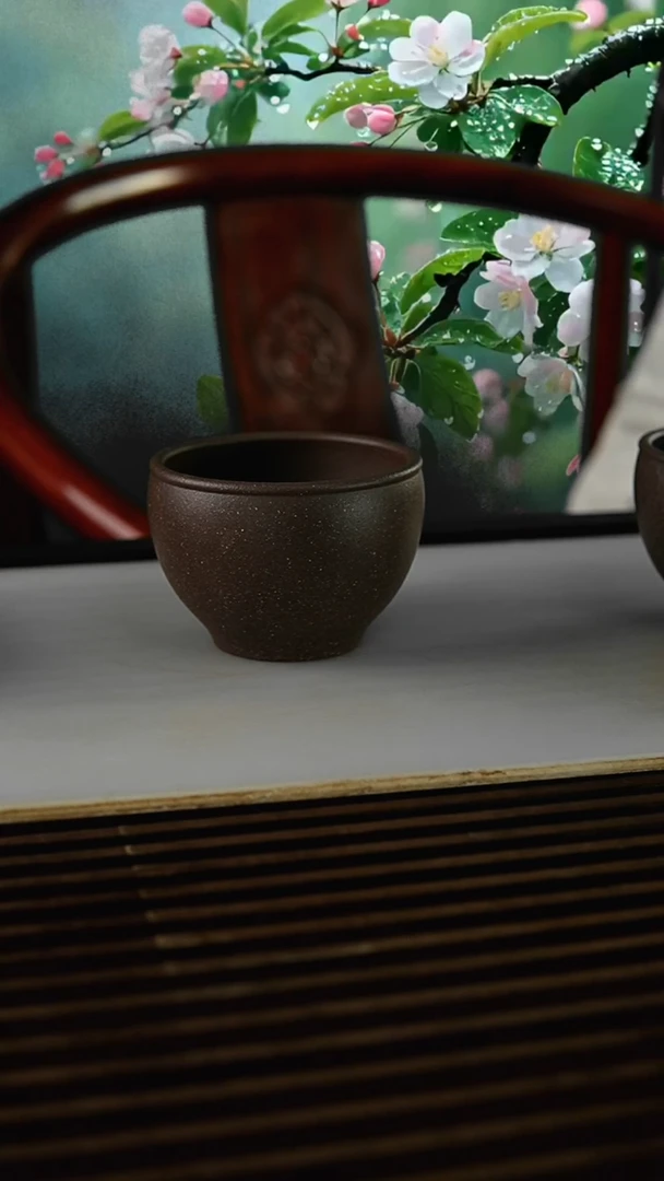 茶杯紫砂天青缸杯220cc