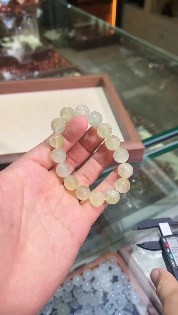 葡萄石未镶嵌手串12.6mm+葡萄石（多样性发一）