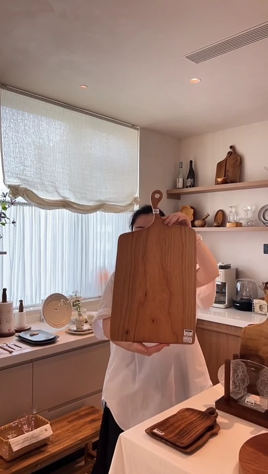 茶道摆件0000樱桃木大菜板5865
