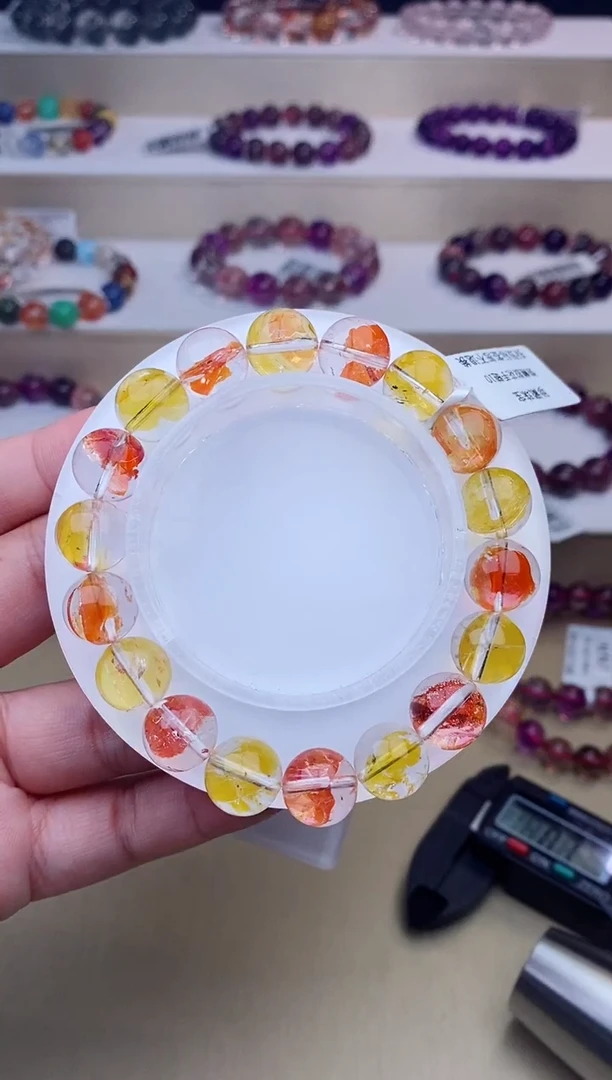 未镶嵌手链水晶锦鲤胶花11m+