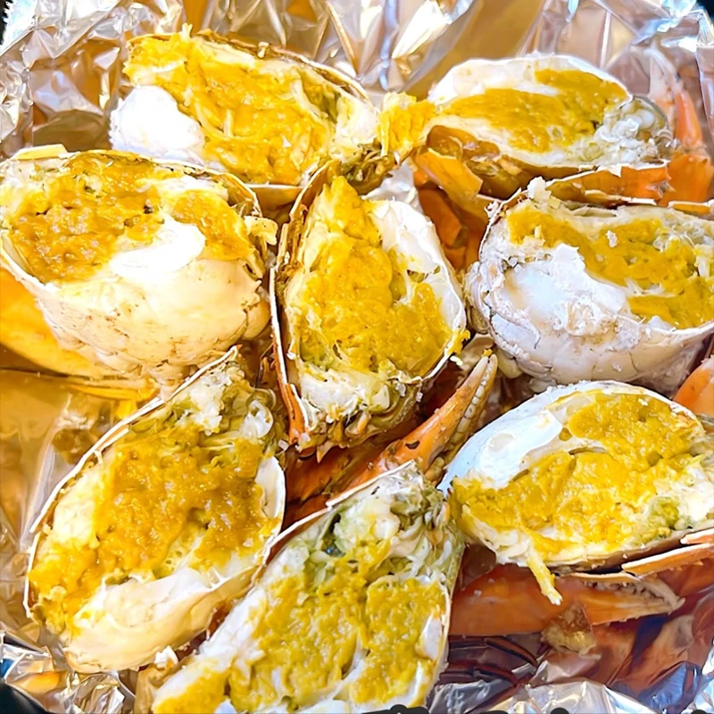 正宗广东台山海鲜奄仔橘红透黄蟹肉细嫩鲜甜